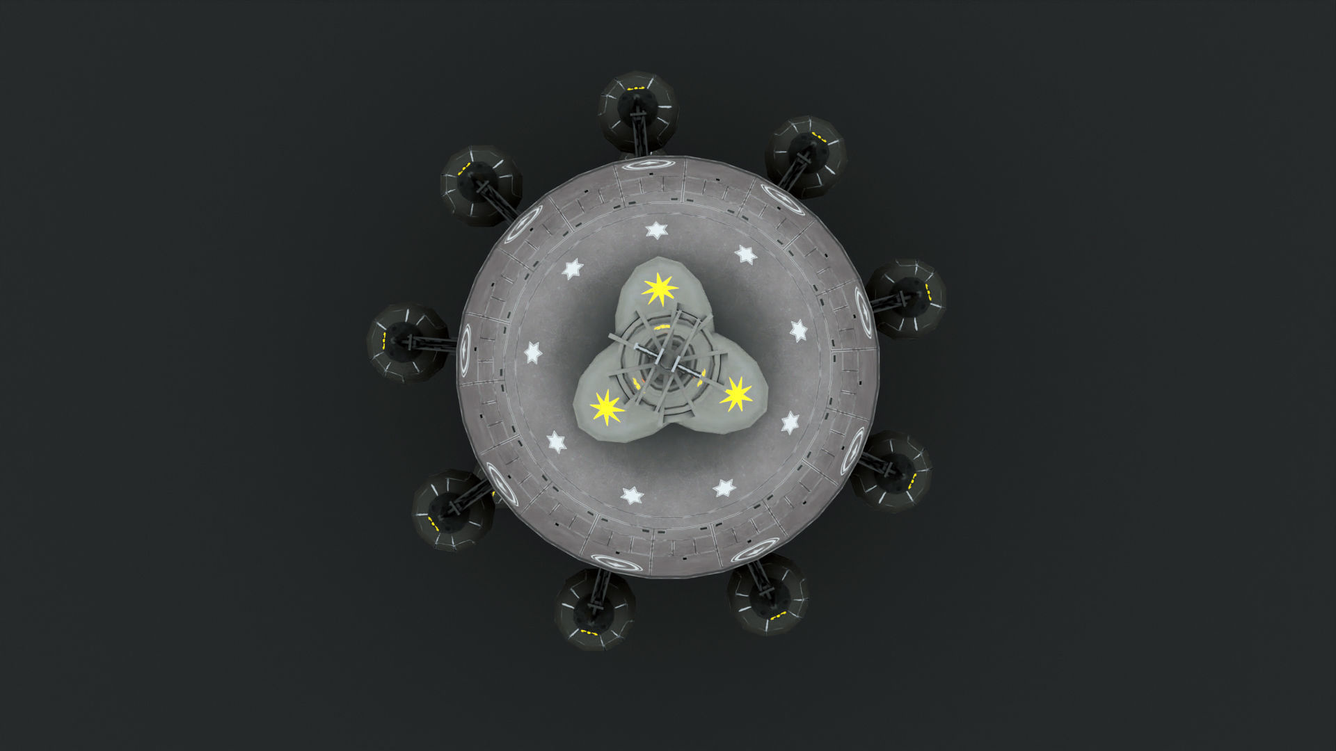 SciFi Spaceship 3D model_6