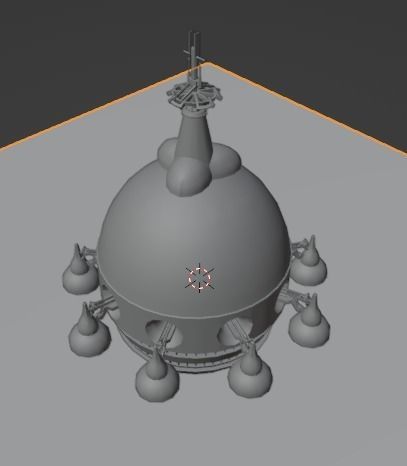 SciFi Spaceship 3D model_10