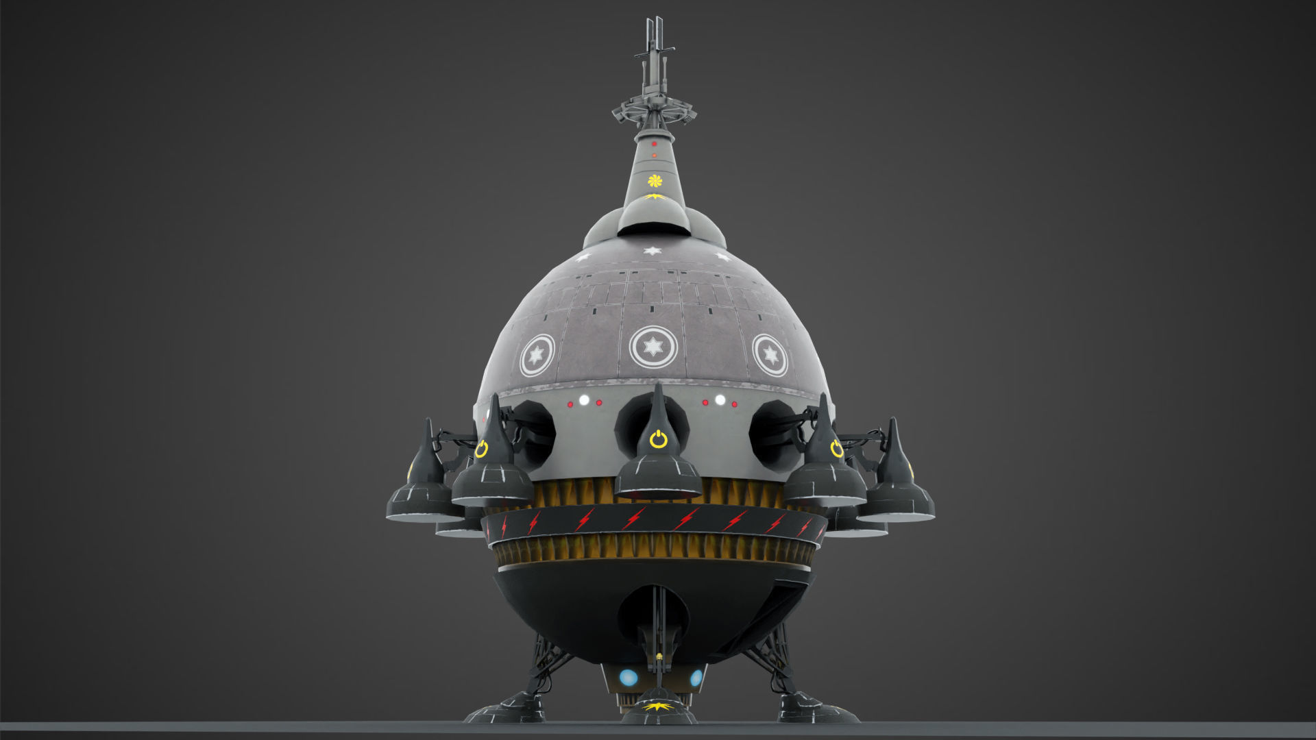 SciFi Spaceship 3D model_1