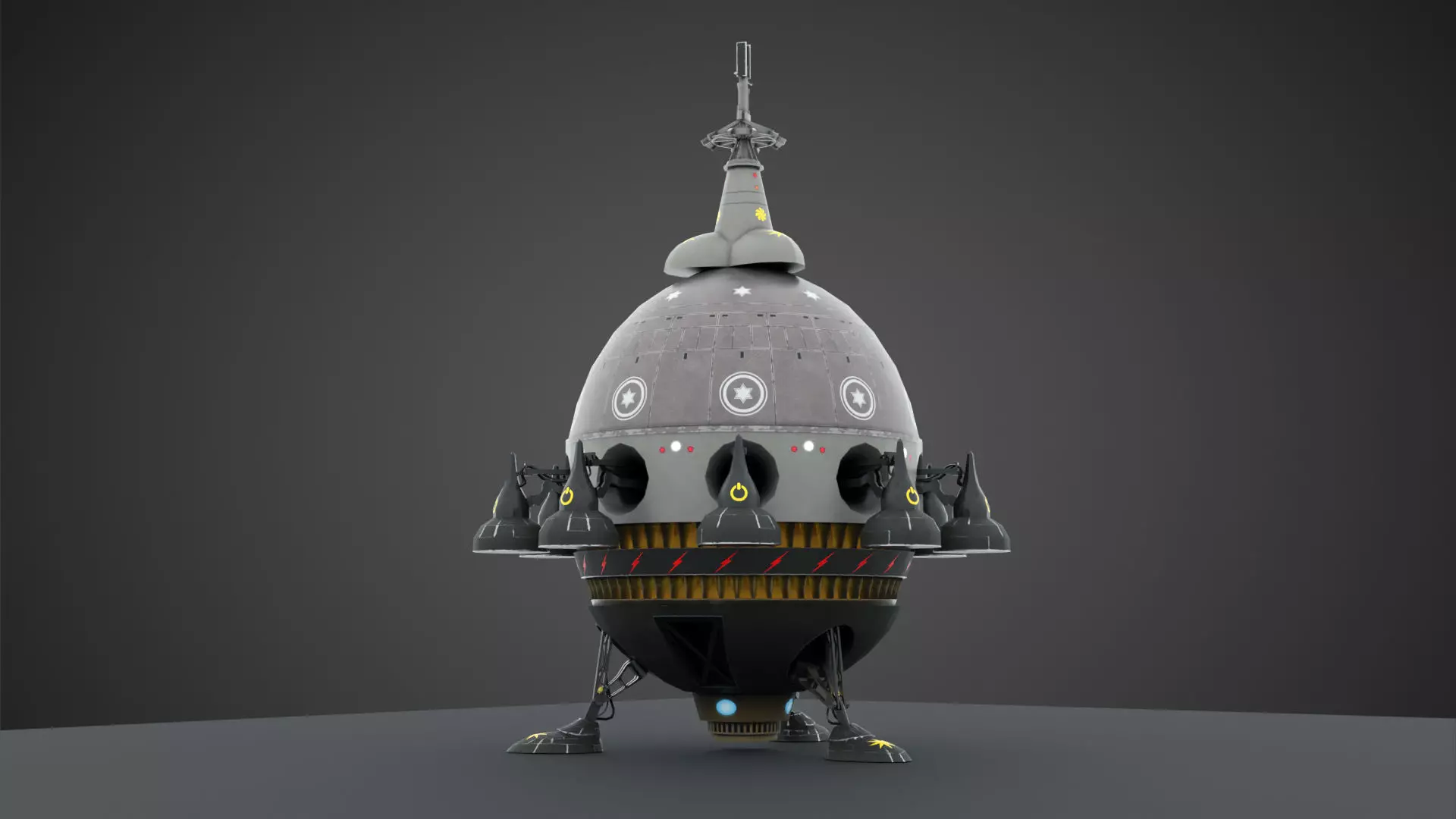 SciFi Spaceship 3D model_0
