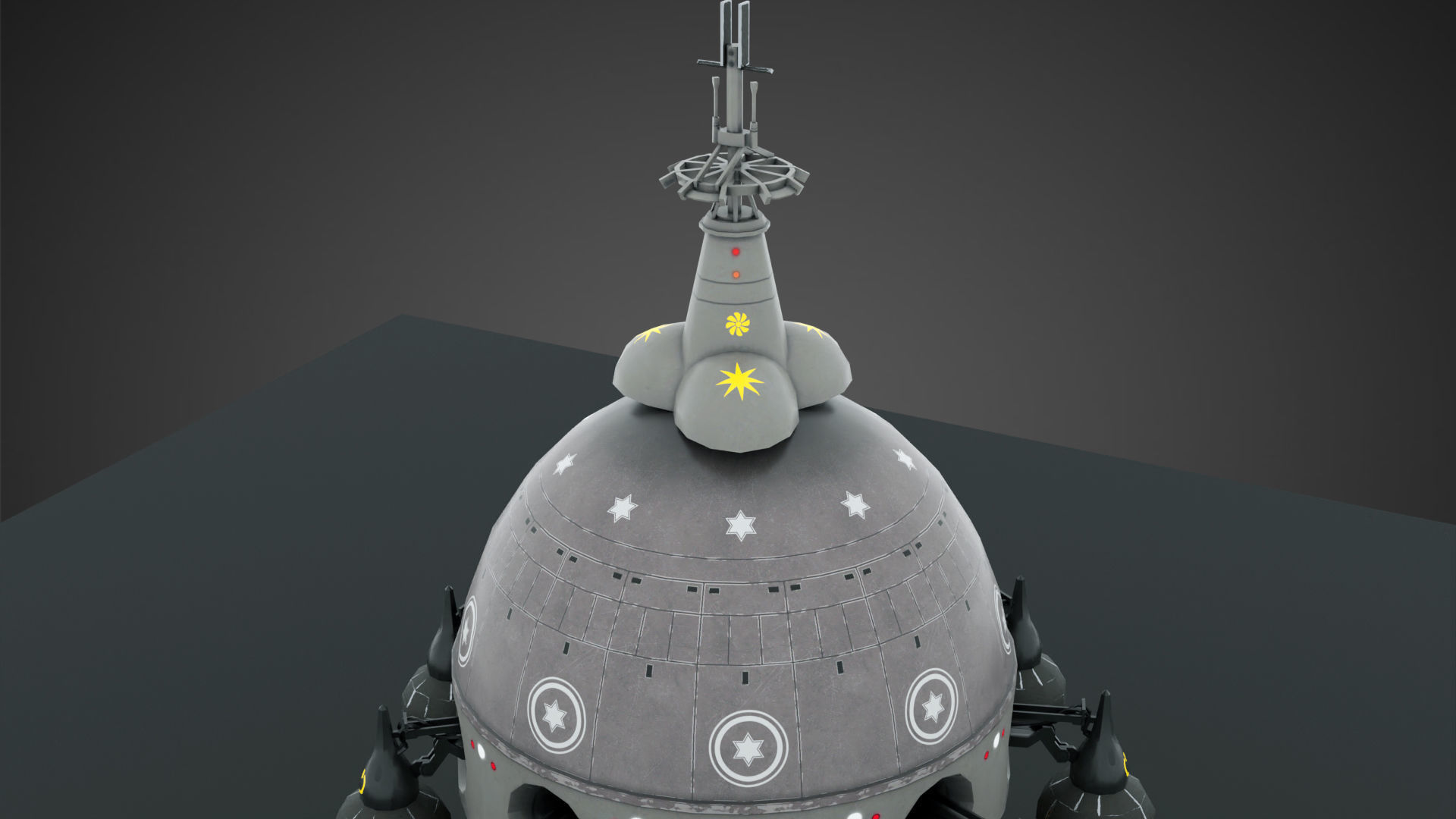 SciFi Spaceship 3D model_3