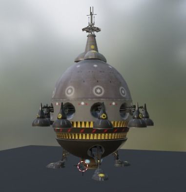SciFi Spaceship 3D model_16