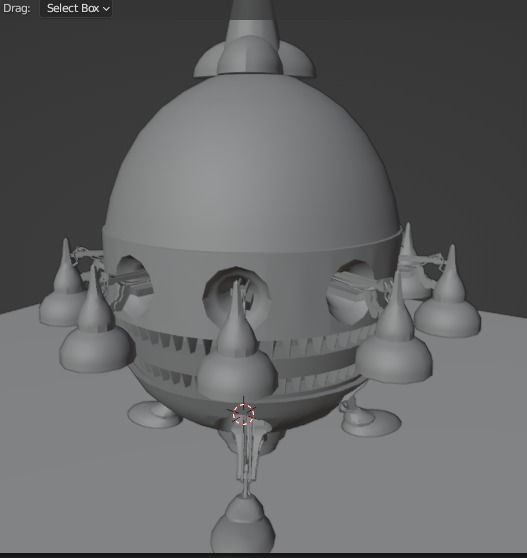 SciFi Spaceship 3D model_11