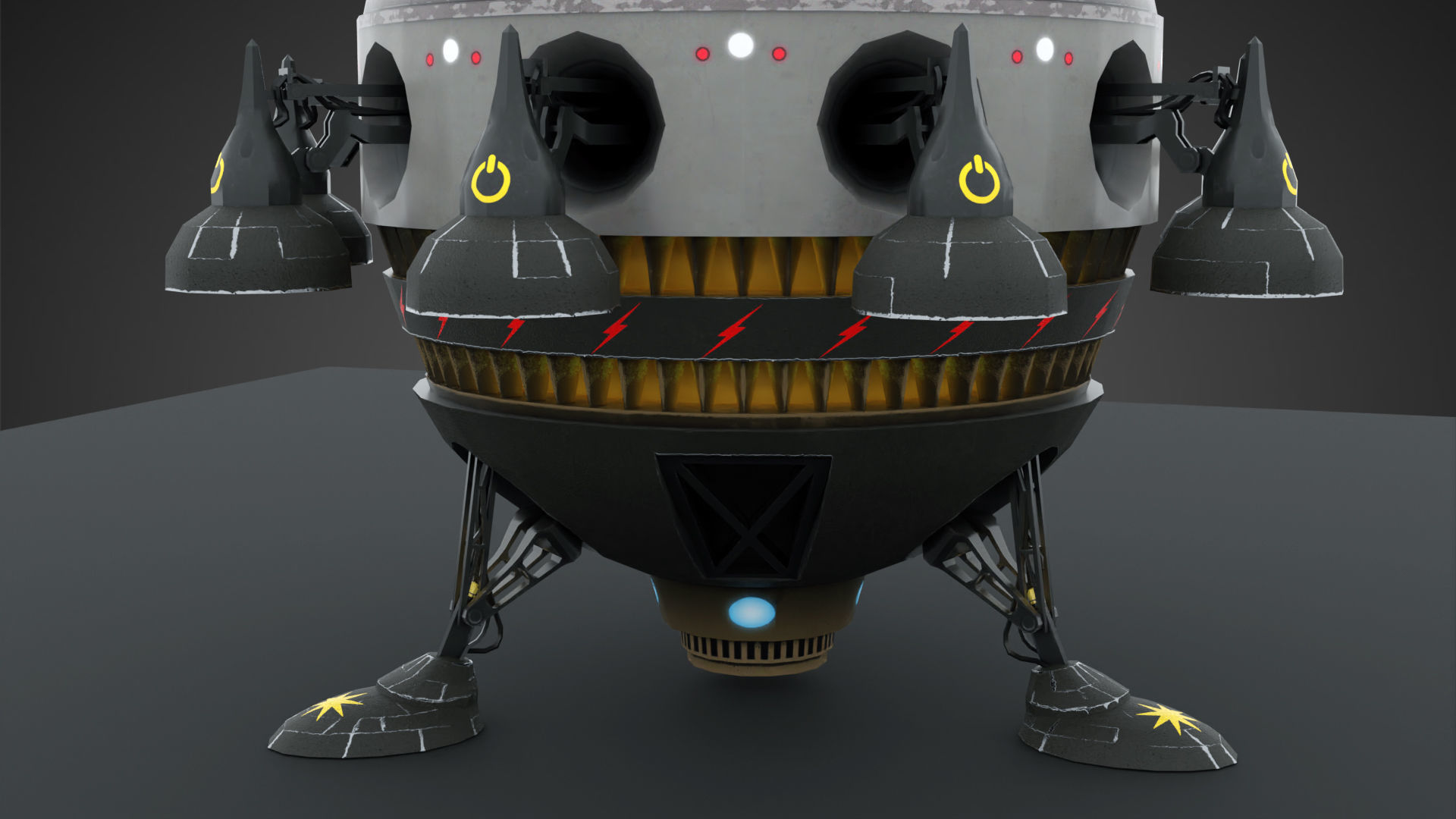 SciFi Spaceship 3D model_2