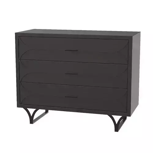 Diane Iron 3 Drawer Accent Chest