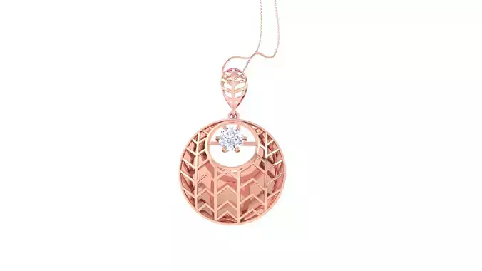 Women Solitaire Pendant 3dm STL OBJ FBX Renders Details