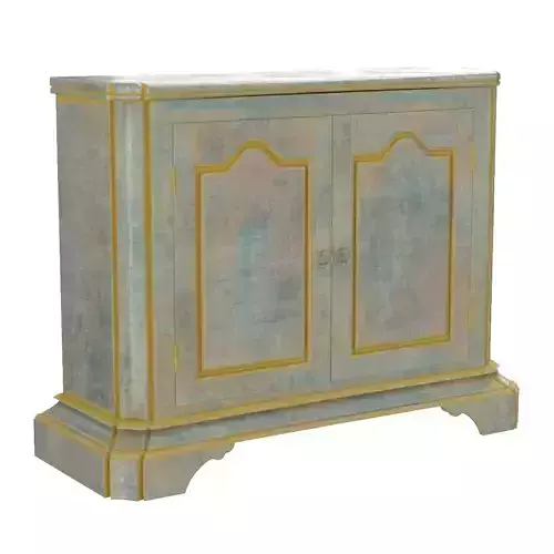 Vintage Italian Two Door Painted Wood American Buffet Console