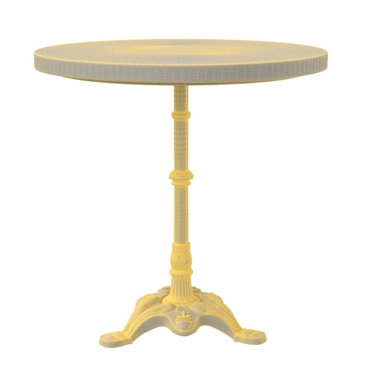 Carolina Classics Velio Mango Wood Table Top Bistro Table 3D model_5