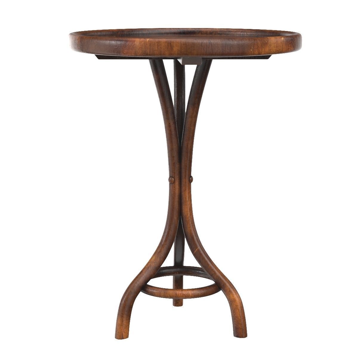 Bentwood Cafe or Bistro Table from France 3D model_4