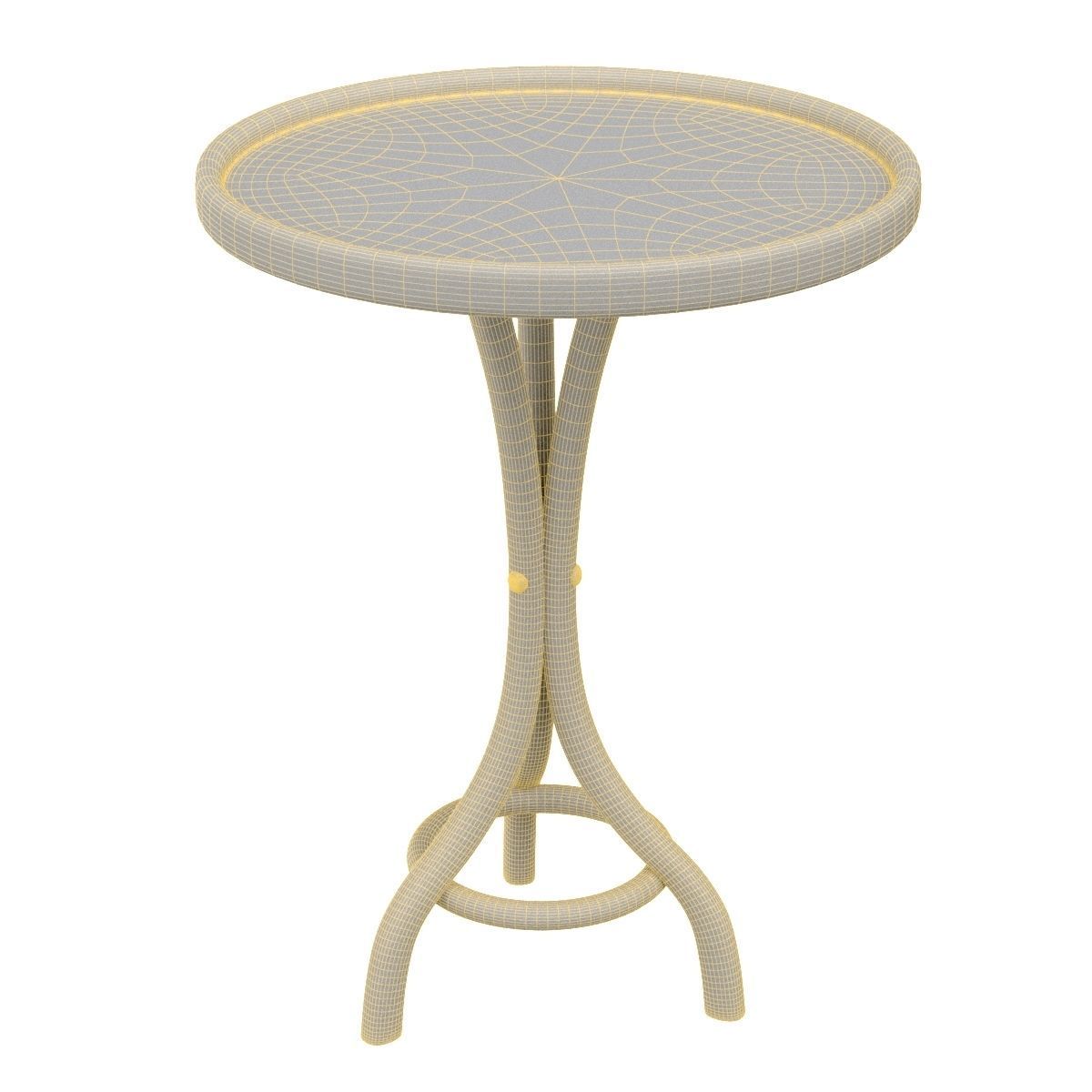 Bentwood Cafe or Bistro Table from France 3D model_5