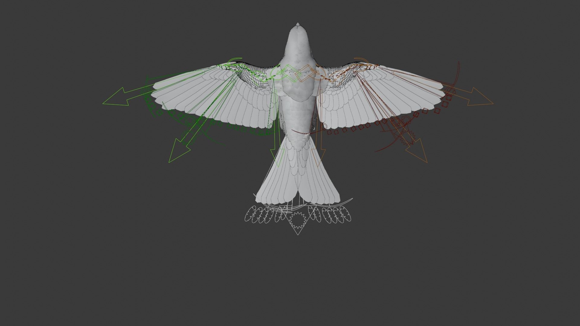 Lazuli Bunting Bird Animated VFX Grace 3D model_14