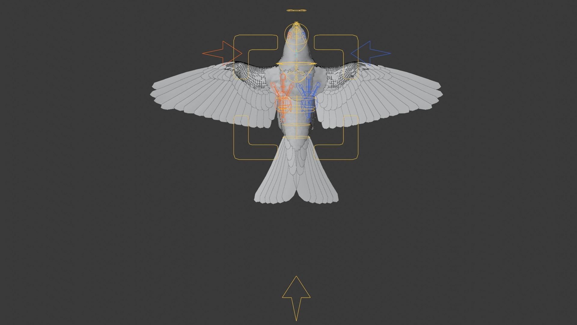 Lazuli Bunting Bird Animated VFX Grace 3D model_13