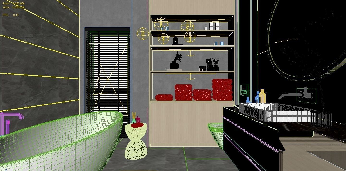 Bathroom Design - interior design 3D model_6
