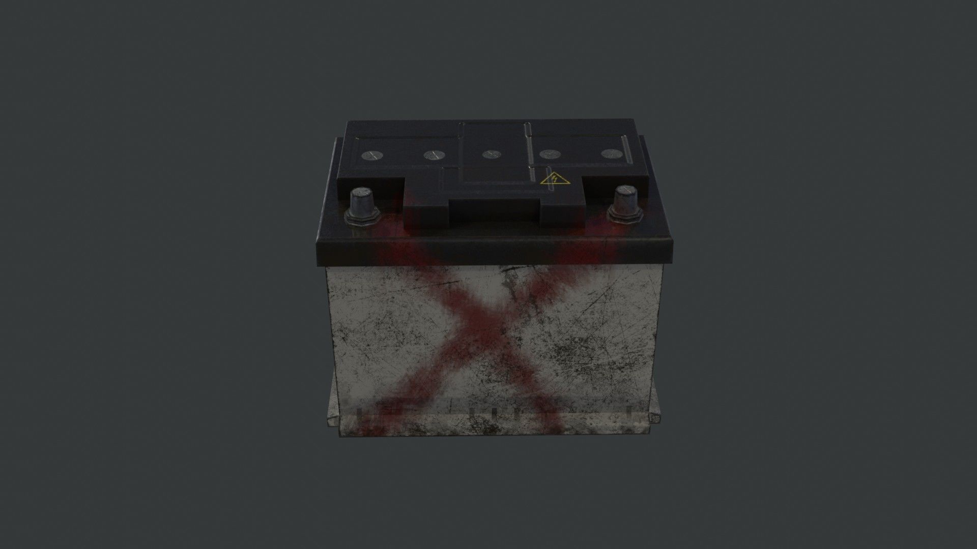 3D model Car Battery Dirty Graffitied VR / AR / lowpoly CGTrader