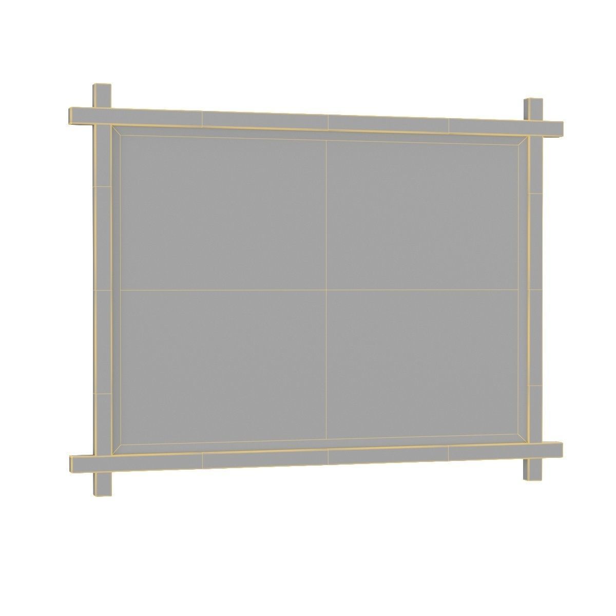 Abanu Antique Gold Vanity Mirror 3D model_5