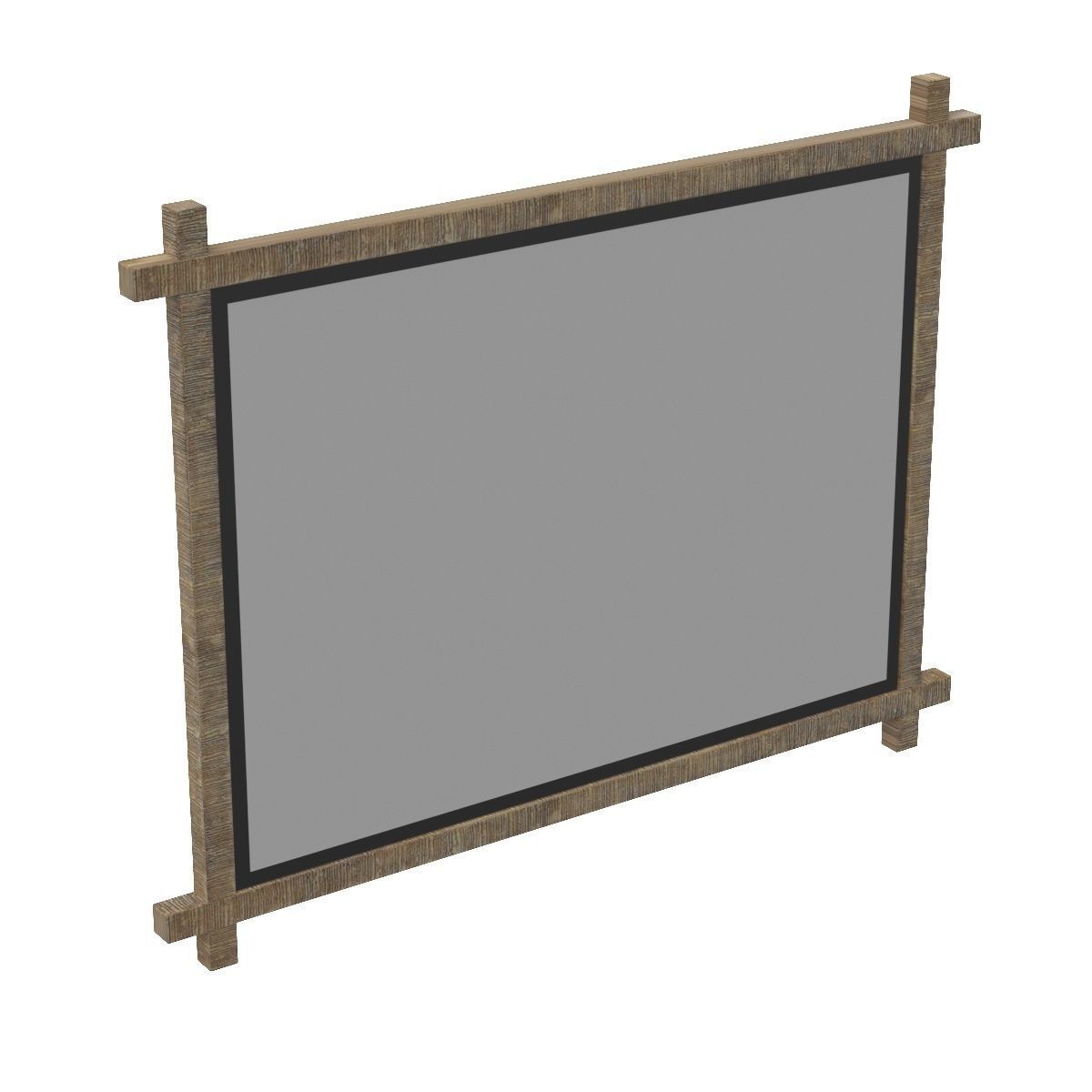 Abanu Antique Gold Vanity Mirror 3D model_4