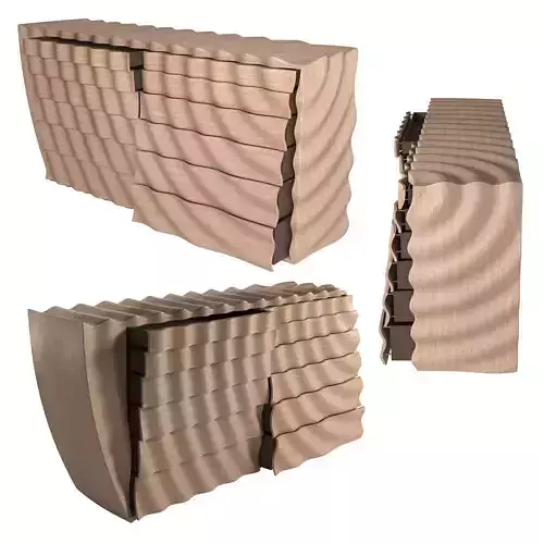 Ripples three wooden boxes