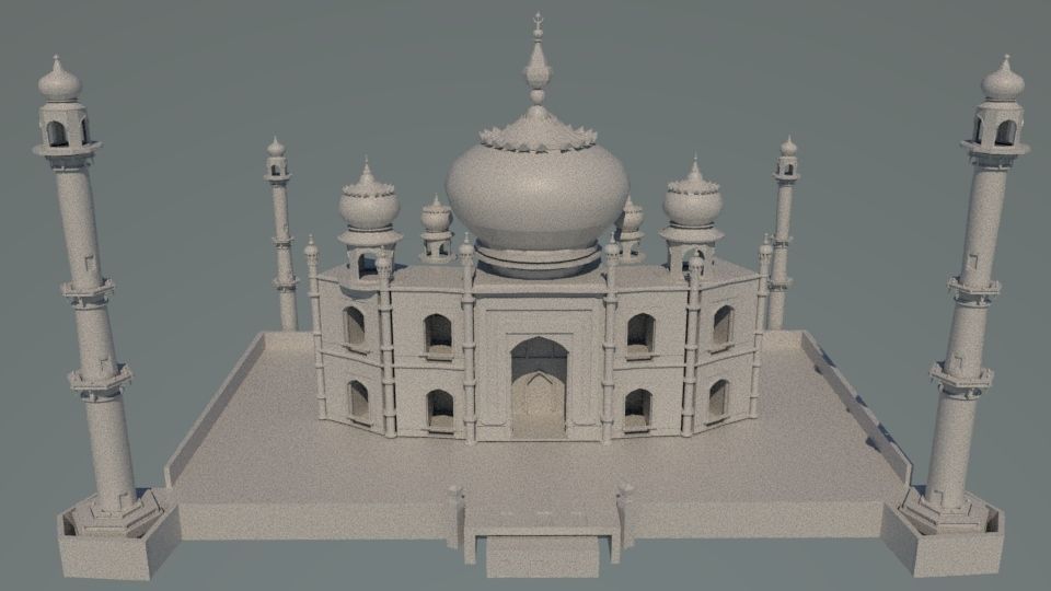 Taj Mahal Low-poly 3D model_1