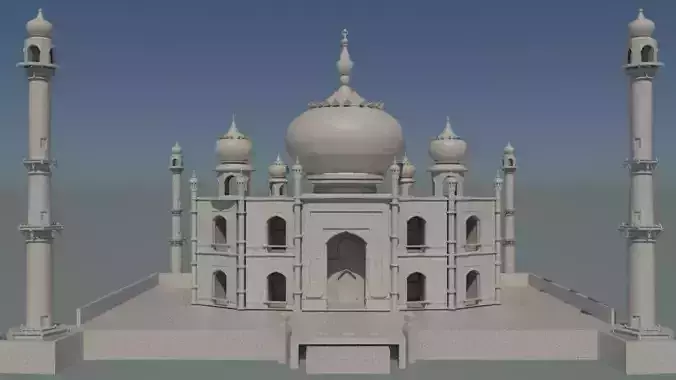 Taj Mahal Low-poly 3D model