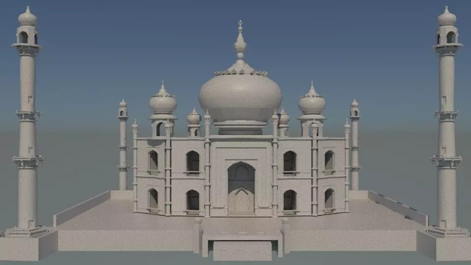Taj Mahal Low-poly 3D model_0