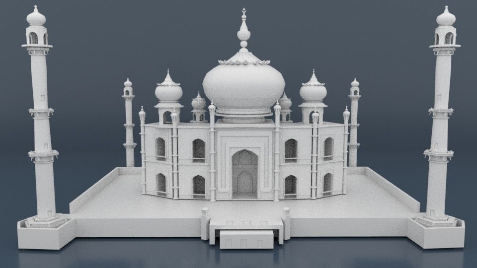 Taj Mahal Low-poly 3D model_2