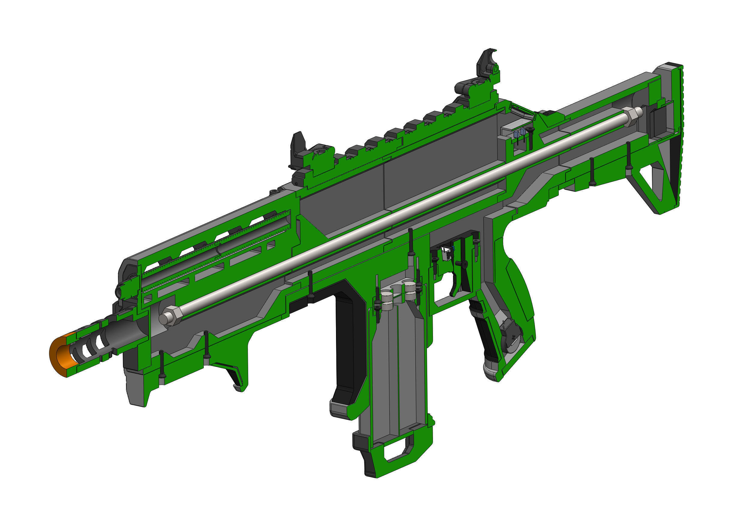 Hemlock Blaster - APEX - Printable 3d model - STL 3D print model_16