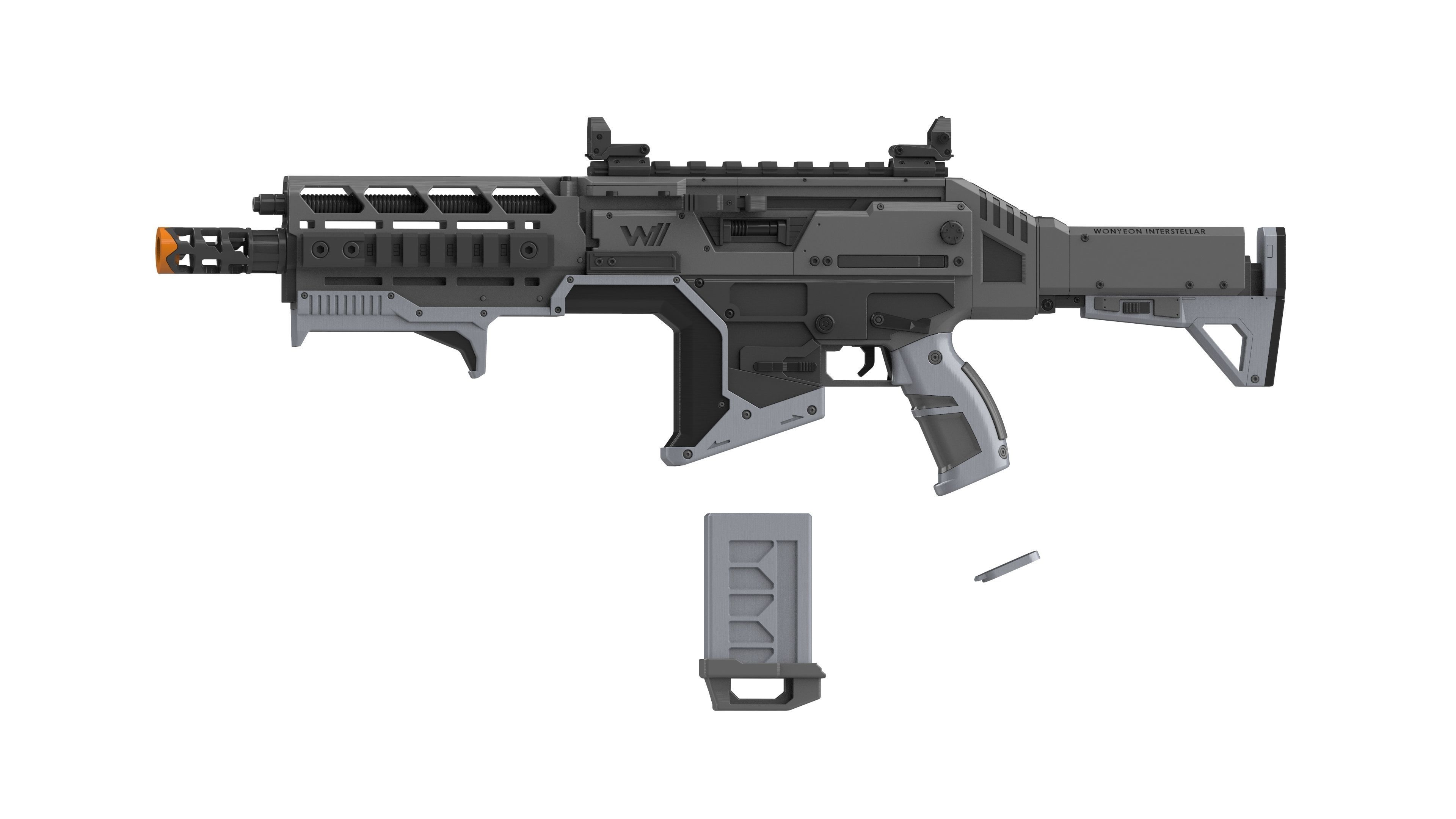 Hemlock Blaster - APEX - Printable 3d model - STL 3D print model_3