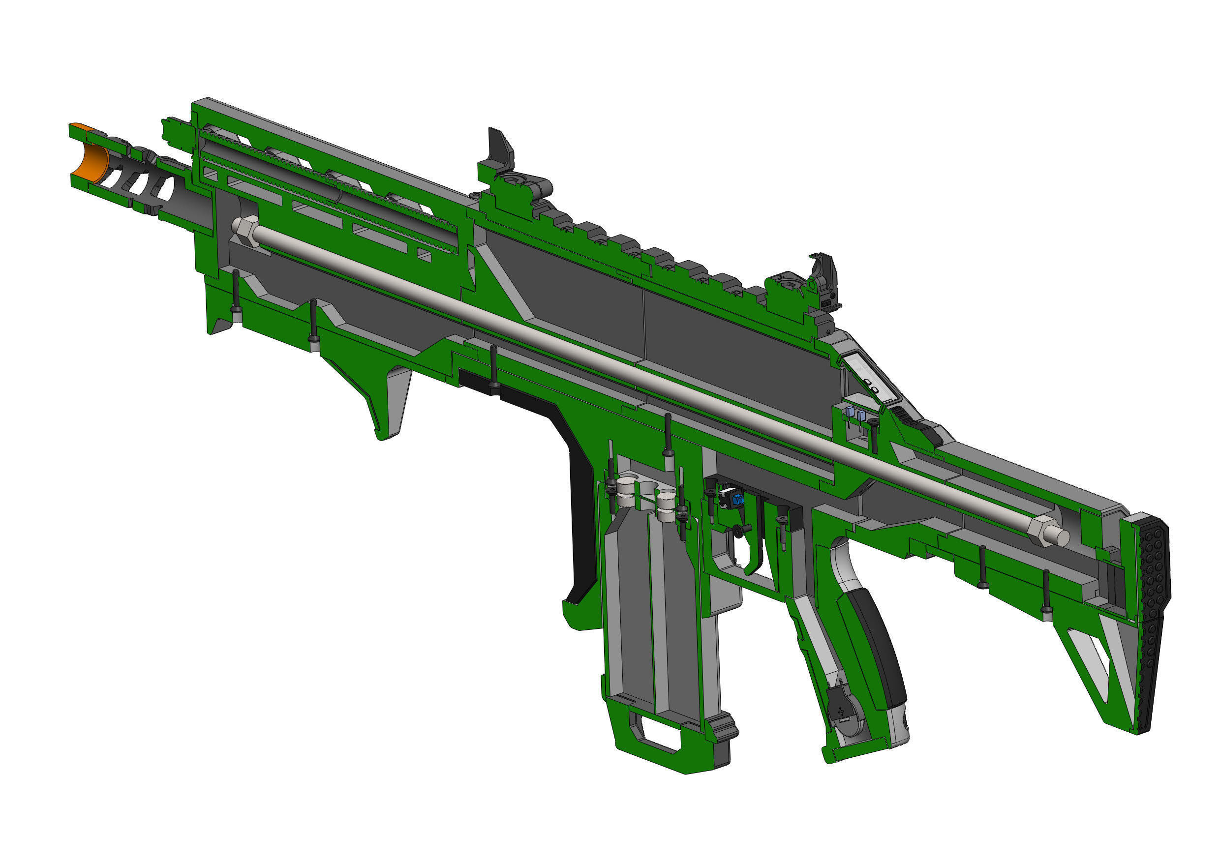 Hemlock Blaster - APEX - Printable 3d model - STL 3D print model_15