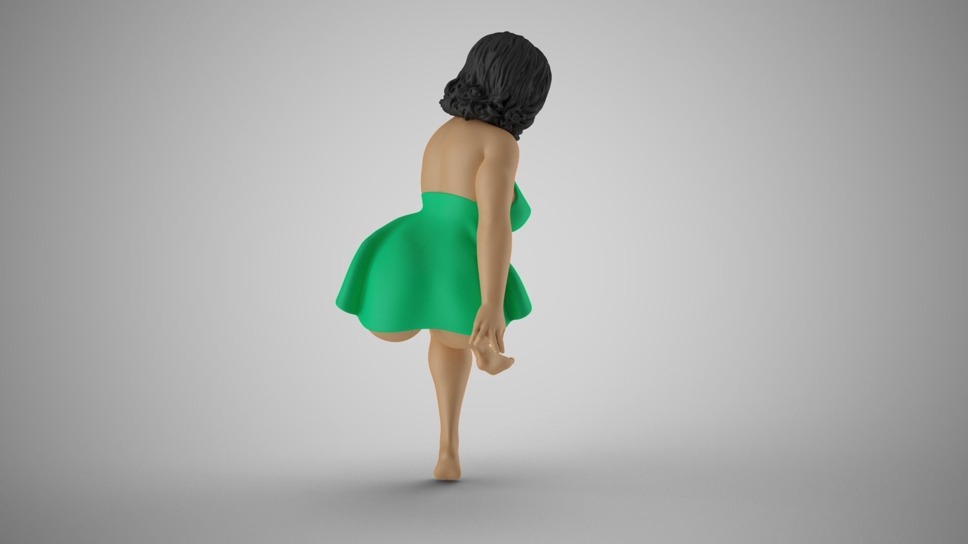 Charming Girl Sitting 3D print model_8