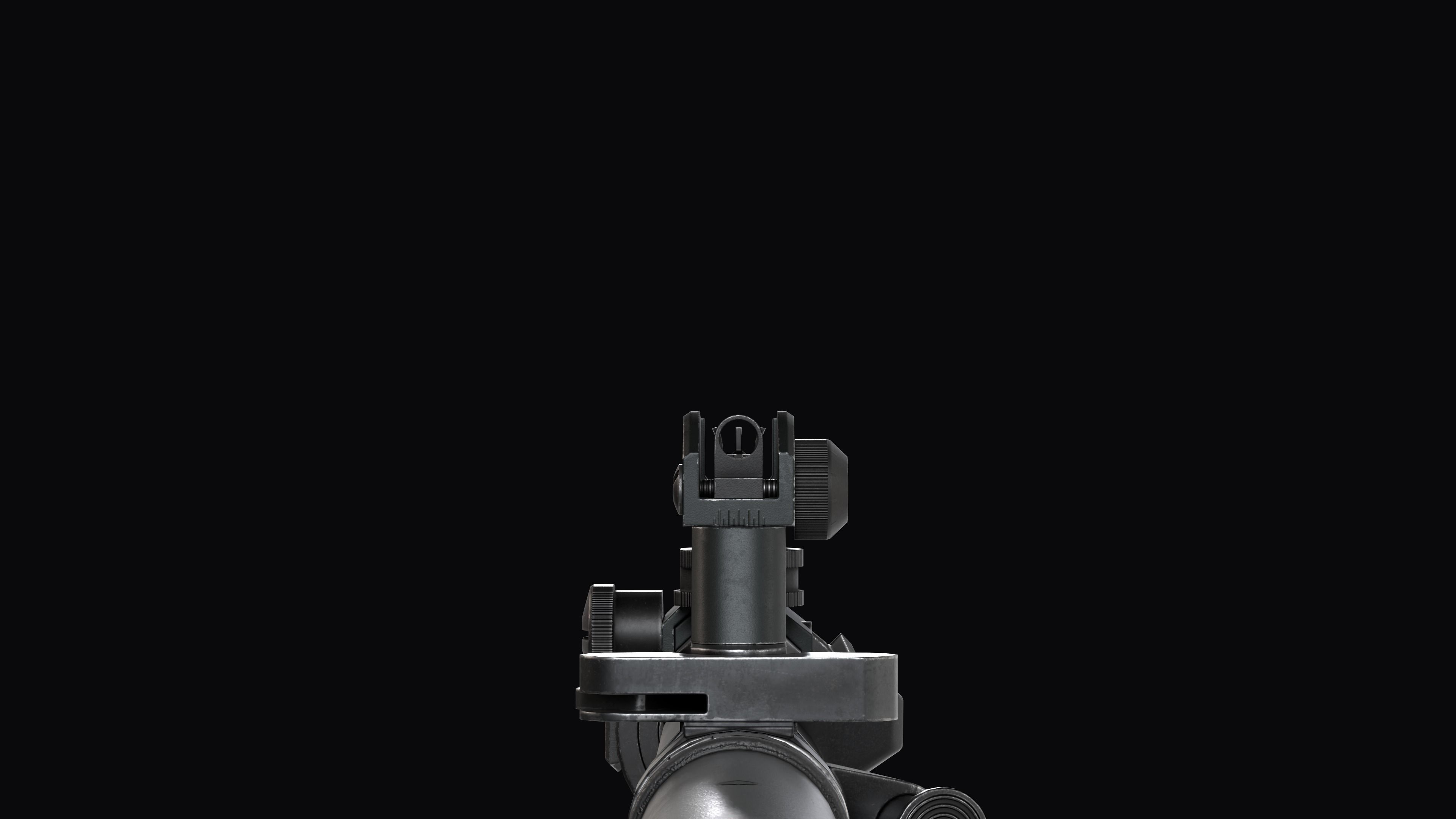 Modular Assault rifle Colt standart M4A1 Low-poly 3D model_28