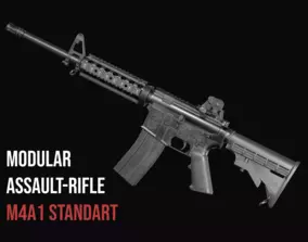3D model Modular assault rifle AR-15 HK416 VR / AR / low