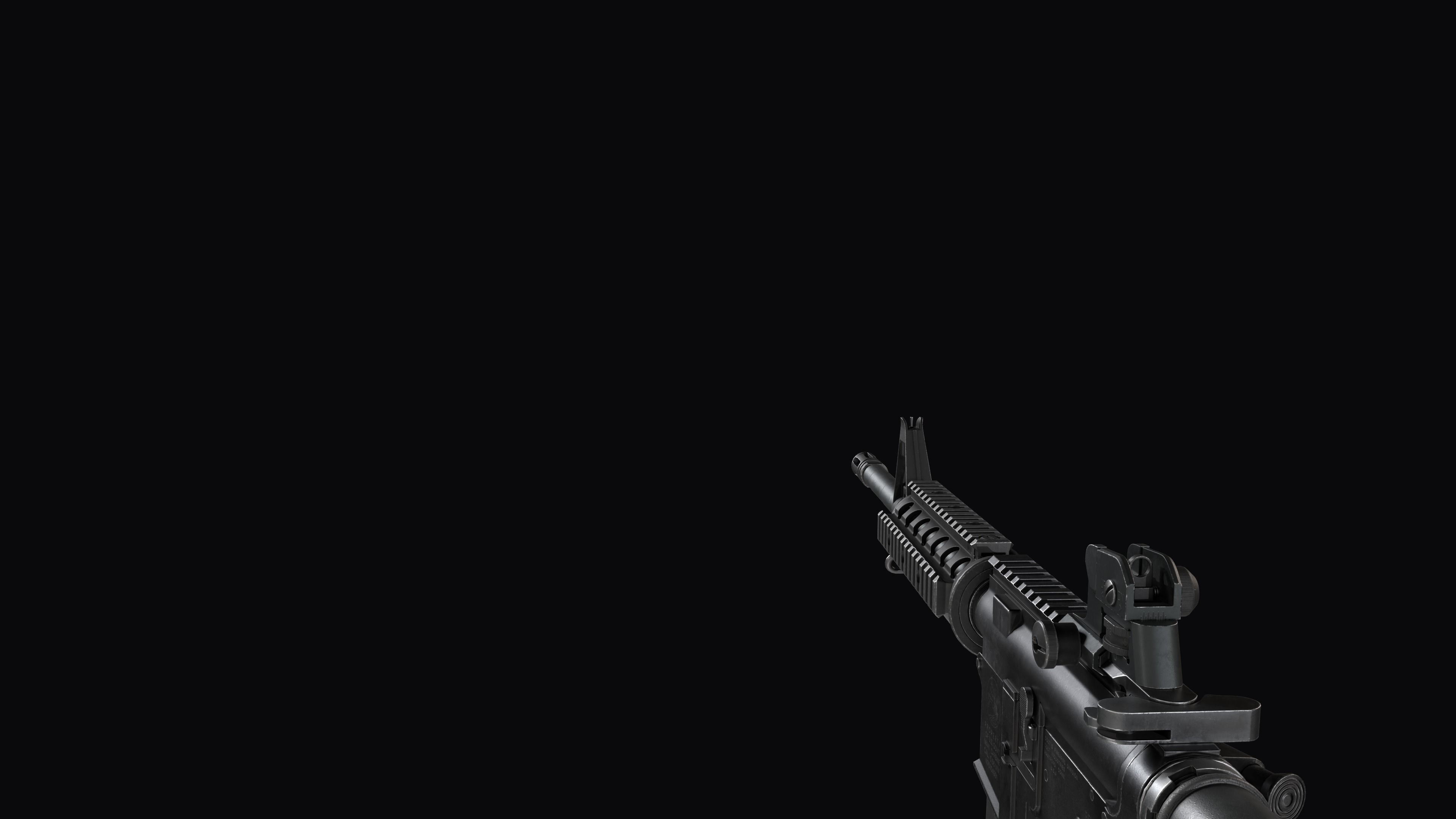 Modular Assault rifle Colt standart M4A1 Low-poly 3D model_25