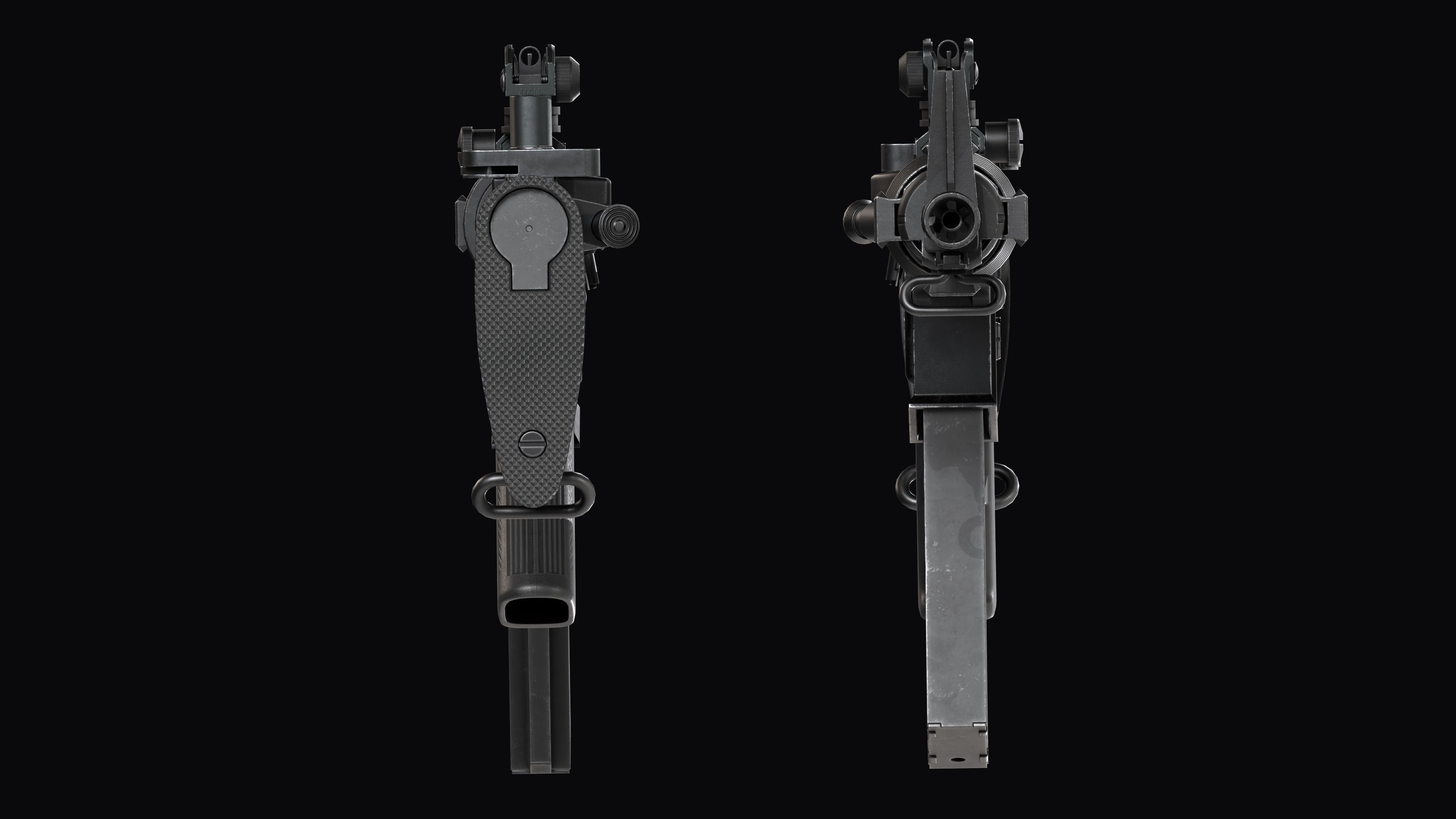 Modular Assault rifle Colt standart M4A1 Low-poly 3D model_32
