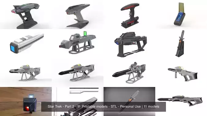 Star Trek - Part 2 - 11 Printable models - STL - Personal Use 3D Model Collection