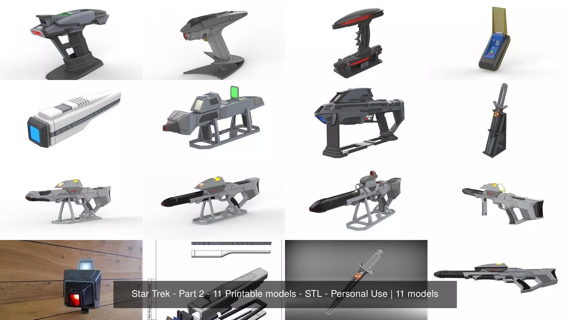 Star Trek - Part 2 - 11 Printable models - STL - Personal Use 3D Model Collection_0