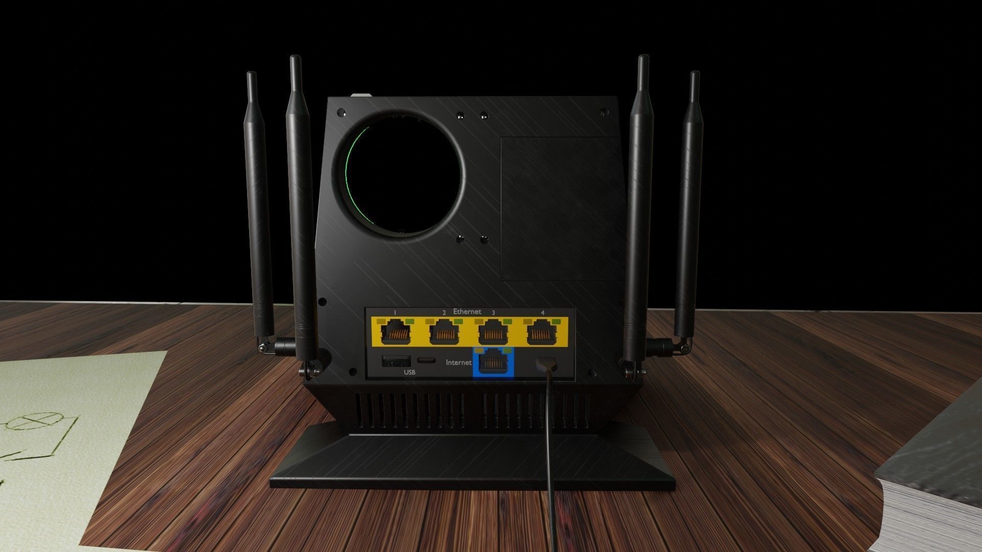 Smart Wi-Fi router 3D model_3