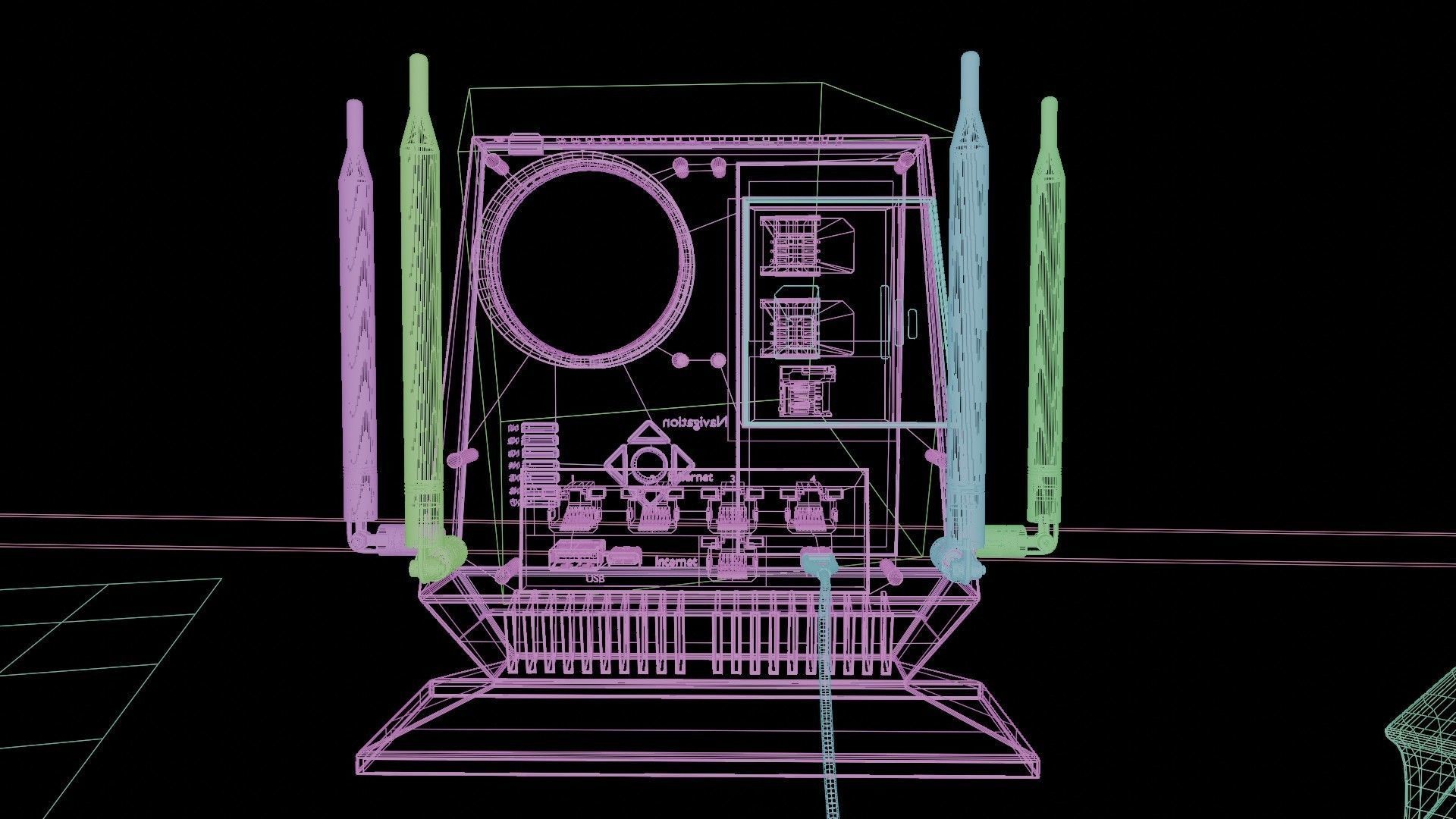 Smart Wi-Fi router 3D model_7