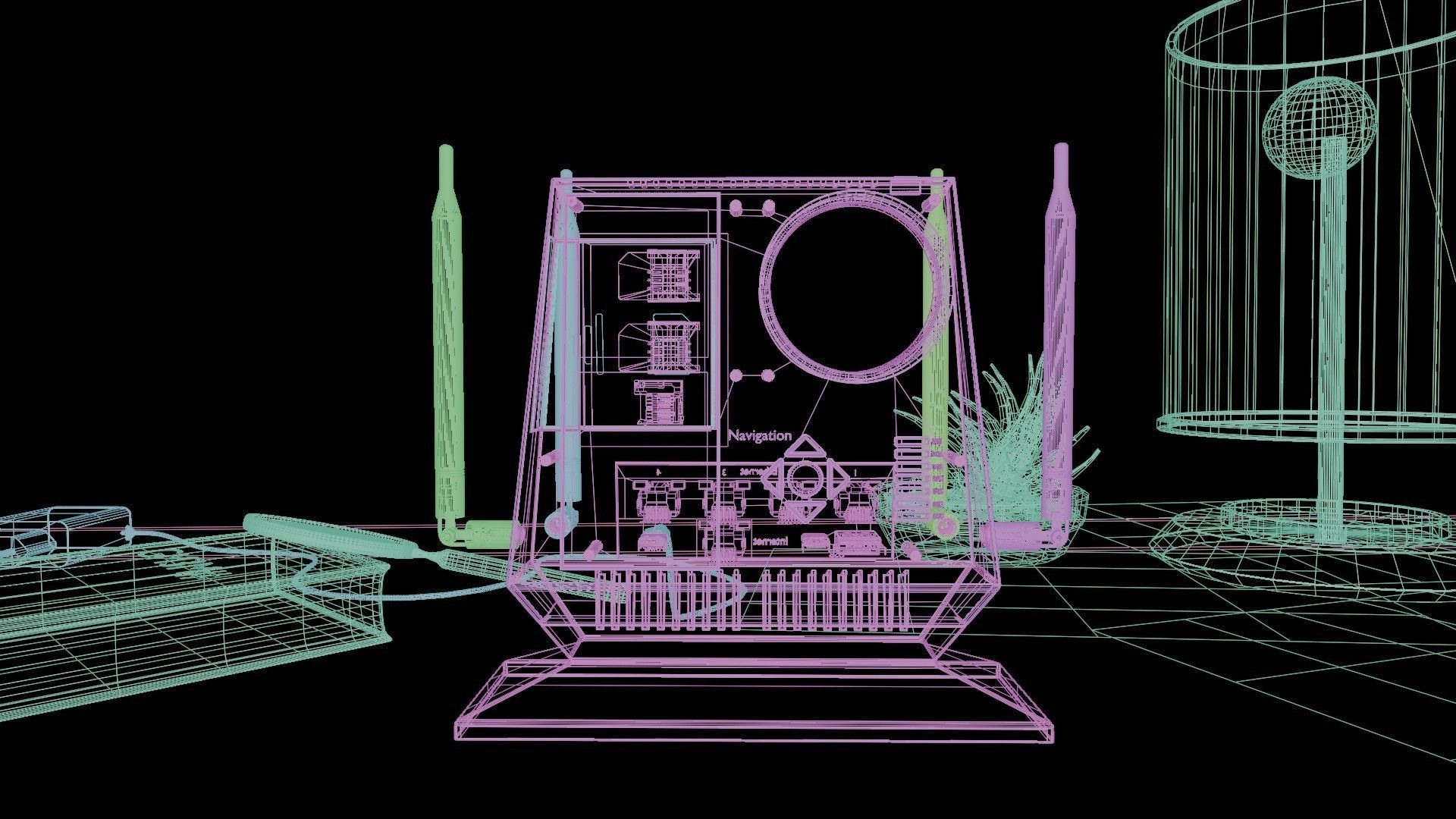 Smart Wi-Fi router 3D model_6