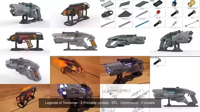 Legends of Tomorrow - 2 Printable models - STL - Commercial 3D Model Collection