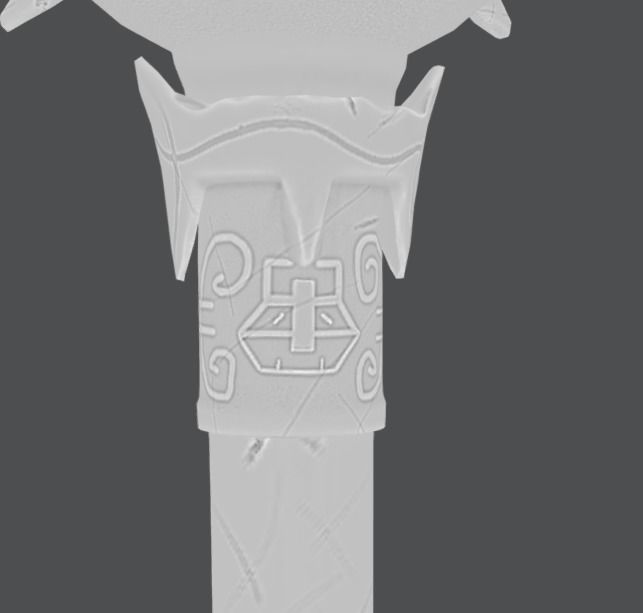 Game ready Mace - medieval weapon Low-poly 3D model_9
