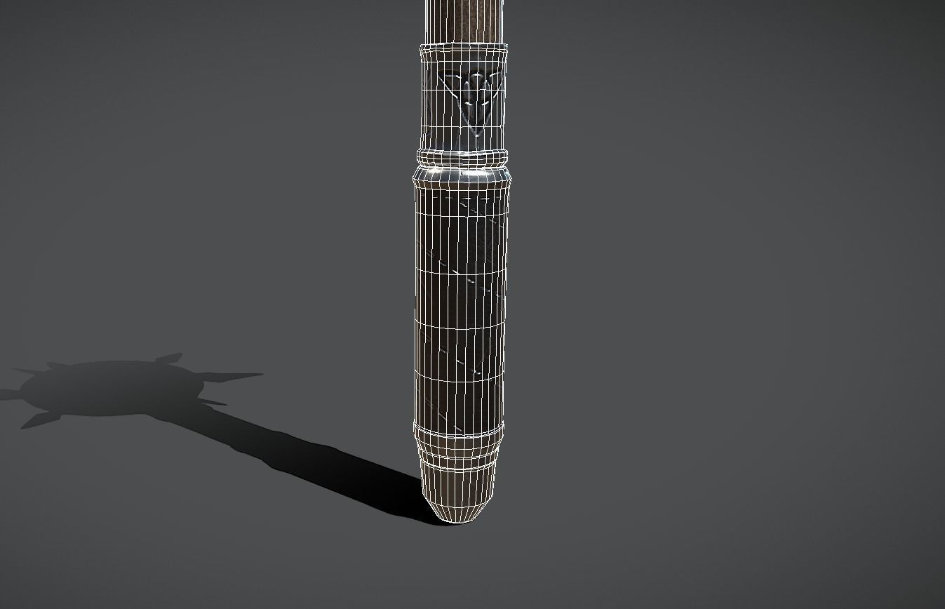 Game ready Mace - medieval weapon Low-poly 3D model_11