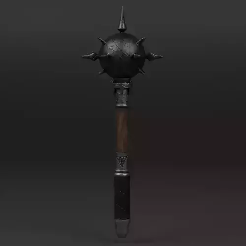 Game ready Mace - medieval weapon Low-poly 3D model