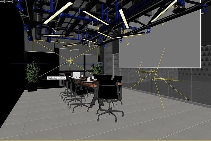 Meeting Room Office Design 3D model 3