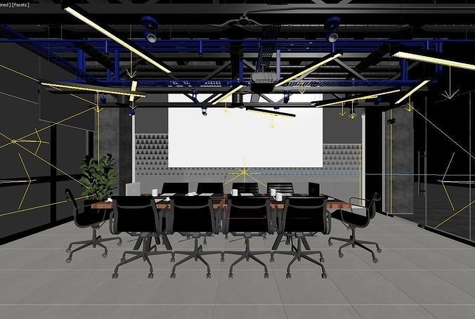 Meeting Room Office Design 3D model 4