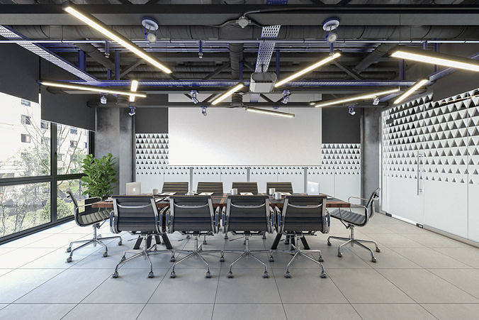 Meeting Room Office Design 3D model 2