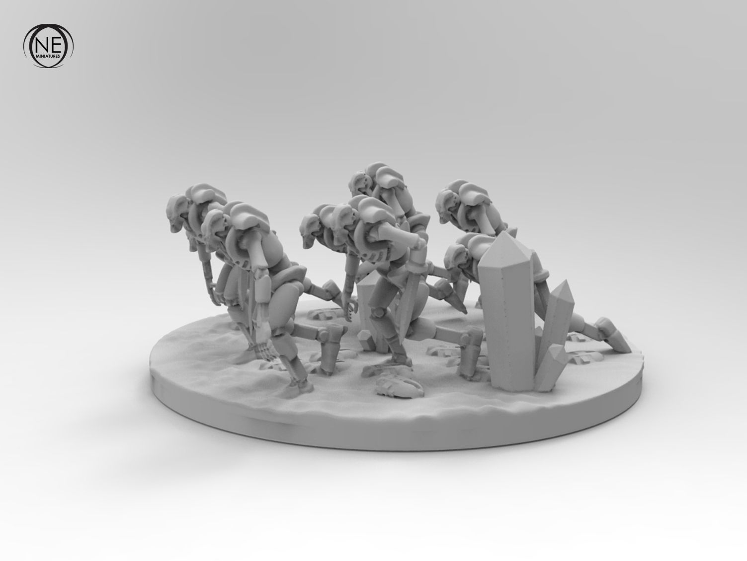 epic robots small diorama collection base troop 3D print model 3D print model_10