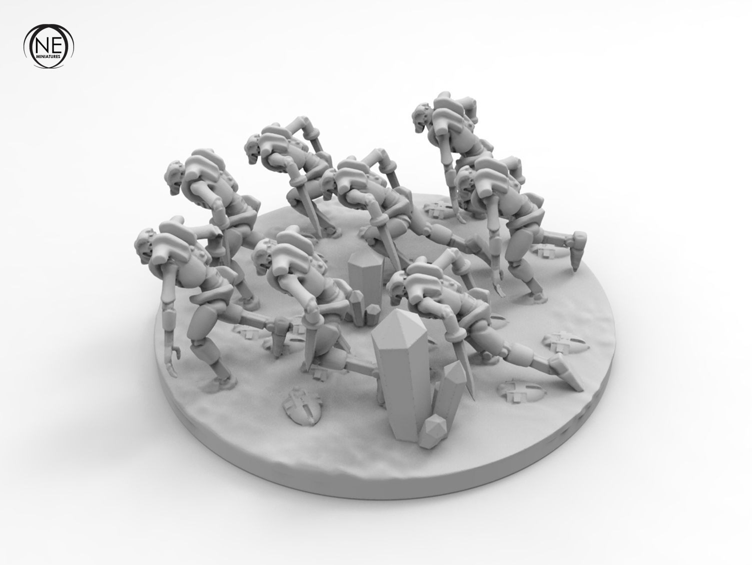 epic robots small diorama collection base troop 3D print model 3D print model_11