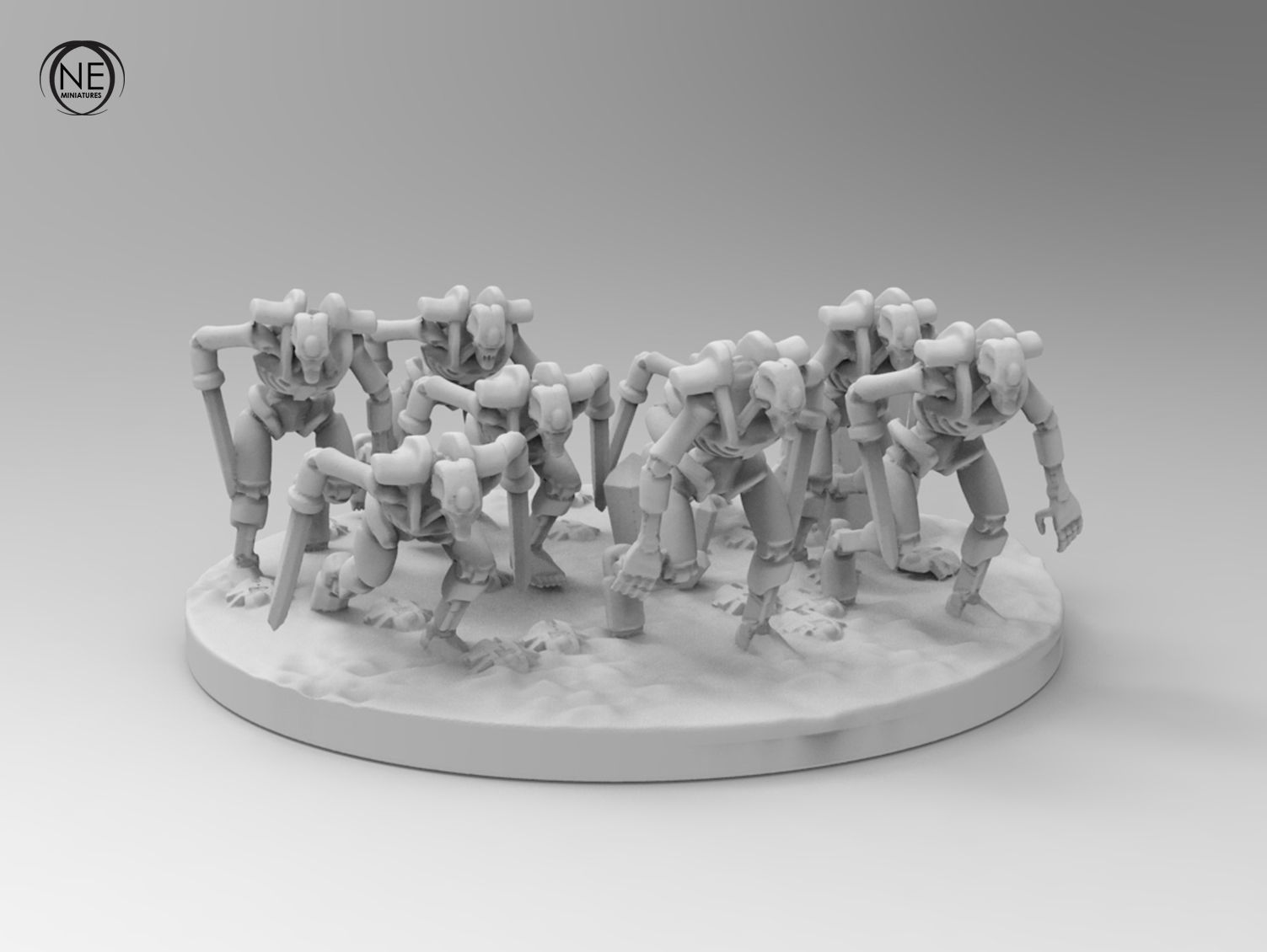 epic robots small diorama collection base troop 3D print model 3D print model_5