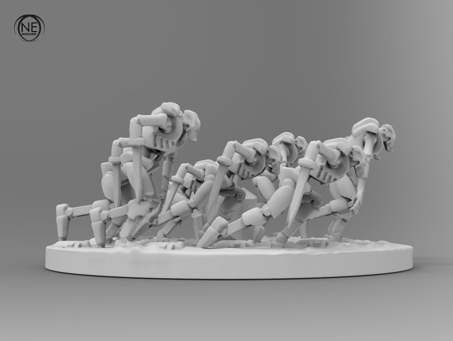 epic robots small diorama collection base troop 3D print model 3D print model_9