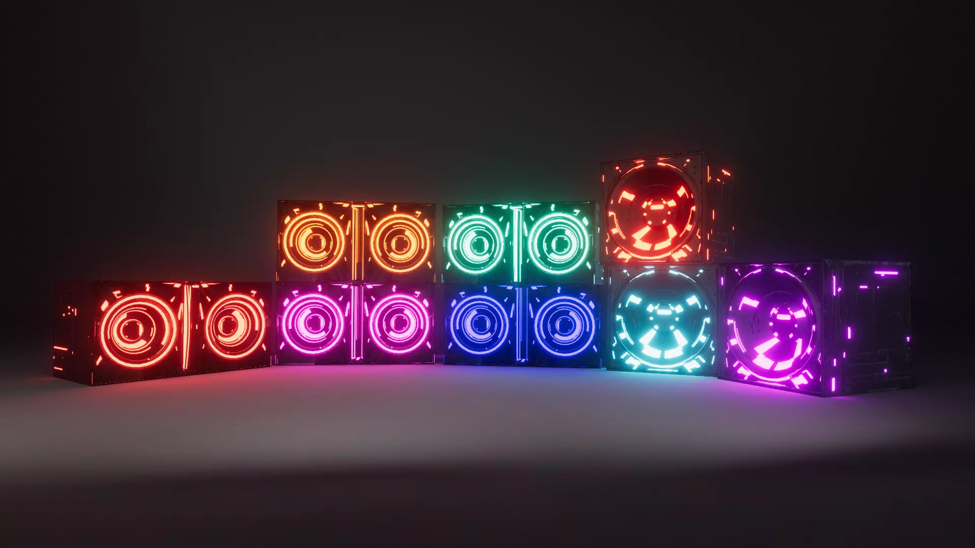 Banana Speakers v3 - Futuristic Low-poly 3D model_0